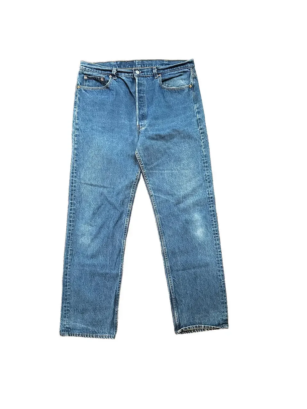 VTG 90s Levis 501 Button Fly 40x36 USA Tag Jeans Straight Wash Blue XX Act 36x32